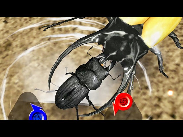 アーケード] 甲虫王者ムシキング - スジブトヒラタクワガタ VS 改造
