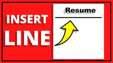 How To Insert A Line In Google Docs - For Resume