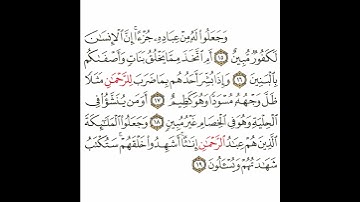 سورة الزخرف 4 القسم الرابع تكرار كيفي من .. وجعلوا له من عباده .. إلى .. ويسألون