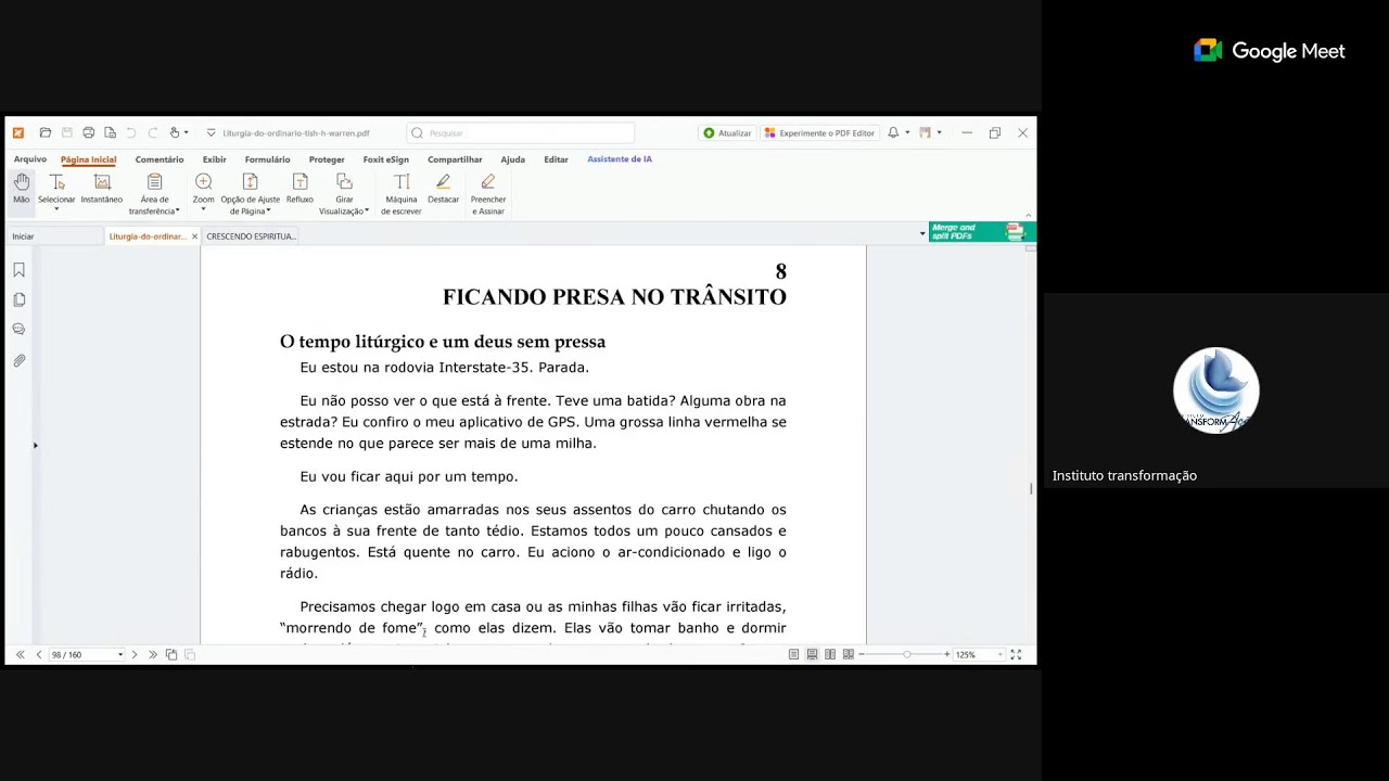 CLUBE DE LEITURA |  A LITURGIA DO ORDINÁRIO - 16/02/2026