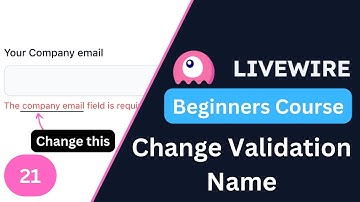 Custom validation attribute name | Laravel Livewire 3 for Beginners EP21