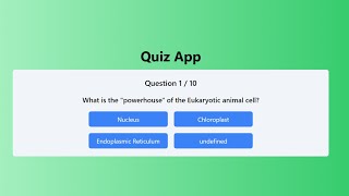 Create Simple Quiz App using React JS and Tailwind CSS | How to create react quiz app #reactjs