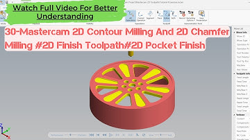 30-Mastercam 2D Contour Milling And 2D Chamfer Milling #2D Finish Toolpath#2D Pocket Finish