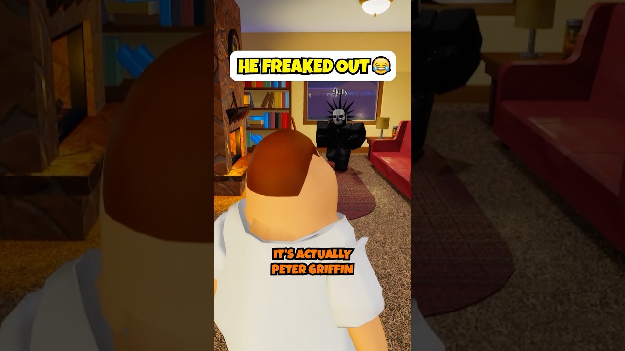 Kid FREAKS OUT Meeting Peter Griffin in Roblox 😂🎙️ #roblox #funny #memes #shorts