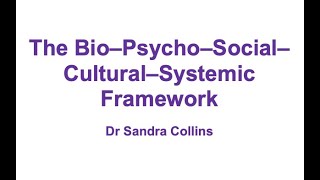The Bio-Psycho-Social-Cultural-Systemic Framework