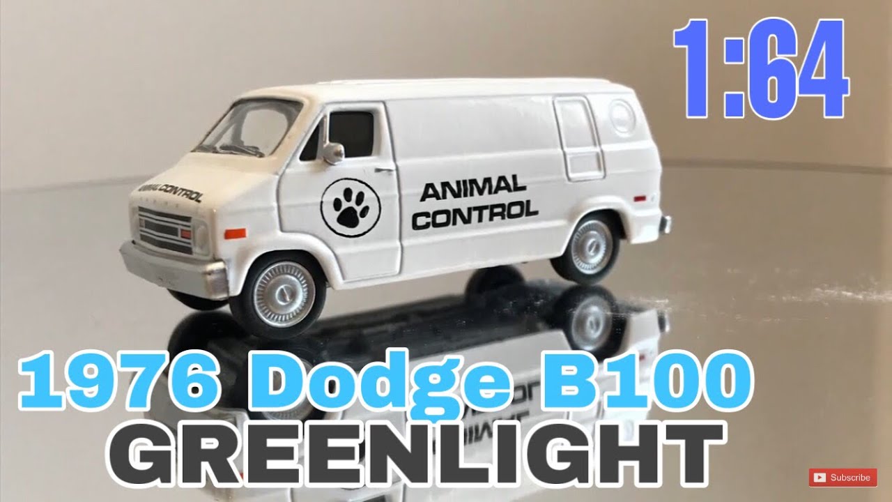 1:64 1976 Dodge B100 Van (Animal Control) - Greenlight - YouTube