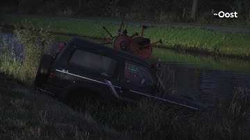 Auto in de sloot en camper omgeslagen bij ongeluk op A28 bij Staphorst