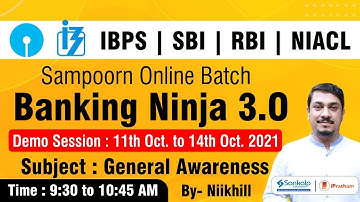 General Awareness by Niikhill  || Demo Session (Day-04) | Banking Ninja Batch 3.0 | iPratham