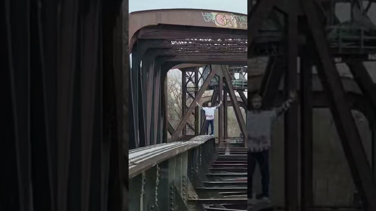 Out for a high abandoned bridge walk..