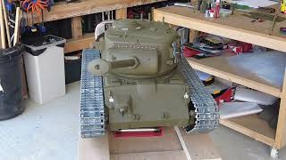 1/6 scale Armortek M26 Pershing RC Tank build. (Vid 24)I complete the electronics and do a test run