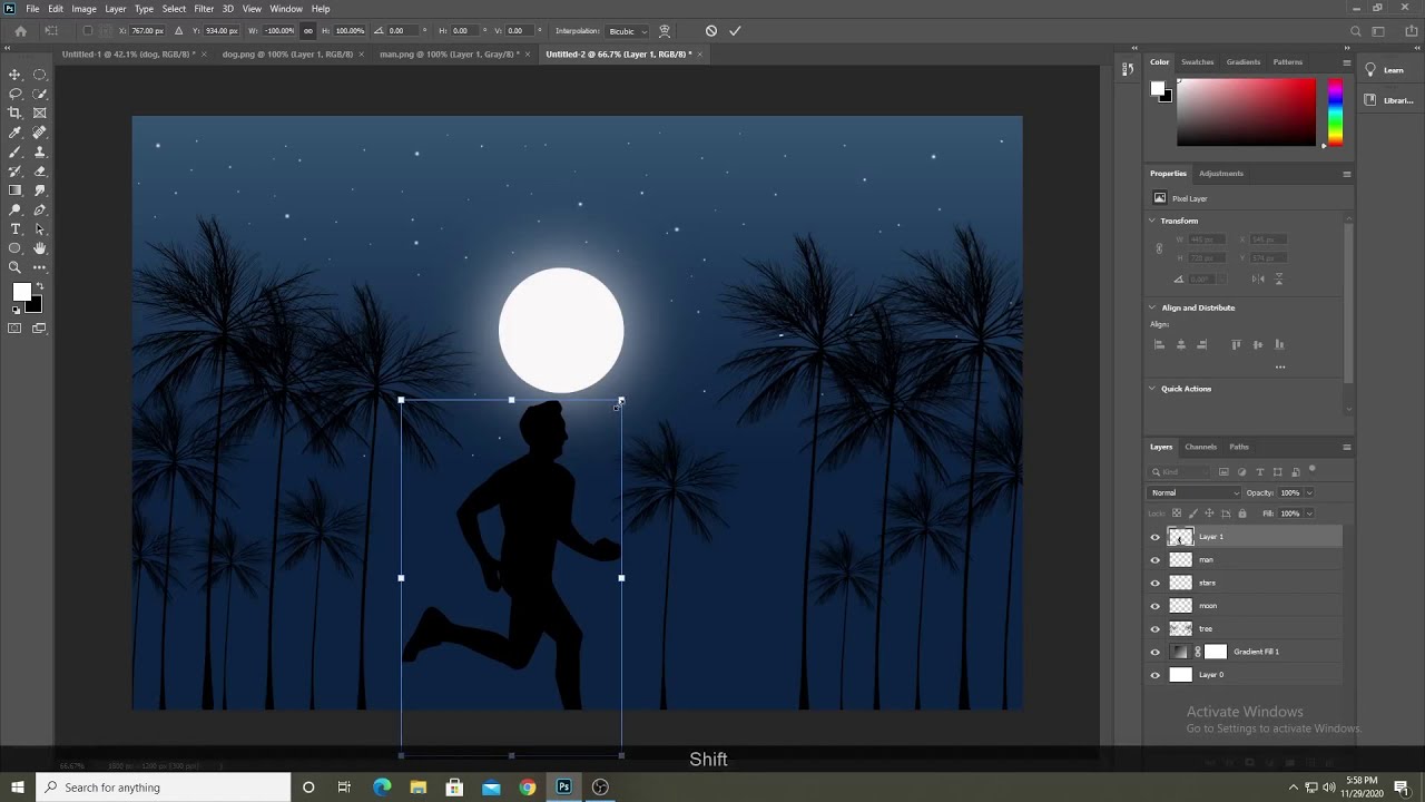 How to EASILY Draw 2D Landscapes in Photoshop cc | Photoshop Tutorial | KEP | 2020