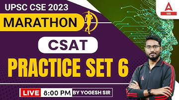 CSAT MARATHON  For UPSC CSAT 2023 | UPSC CSAT IAS  By Yogesh  Sir
