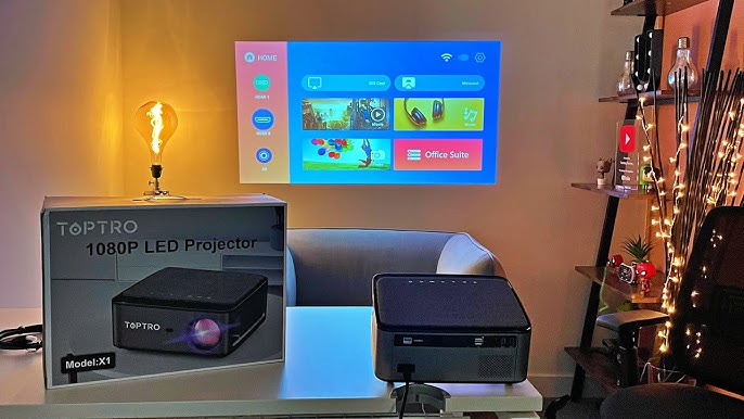 VIDEOPROJECTEUR TOPTRO X3 : WIFI, MIRACAST, 9500 LUMENS à moins