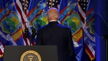 Biden Thinks Twice About Attempting Vigor, Instead Shuffles Off Stage After Brief, Incoherent Speech