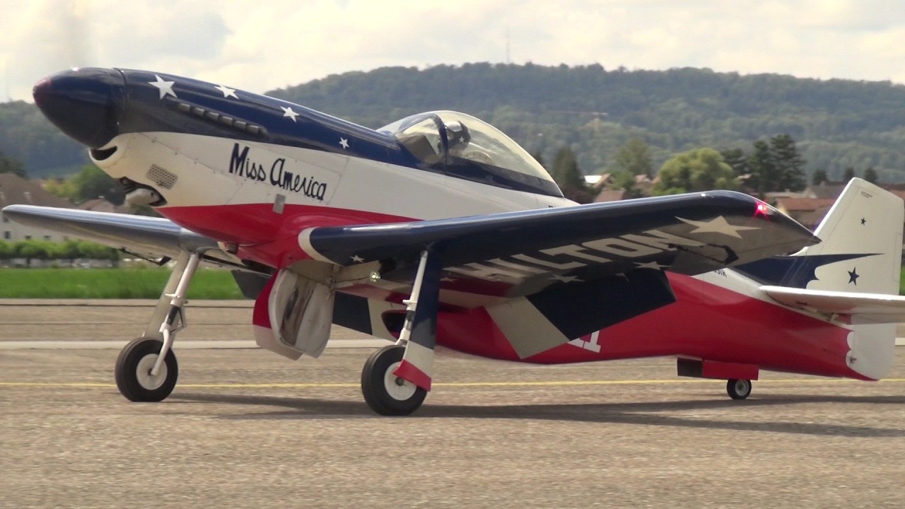 Fantastic Mustang P-51 Miss America Scale RC Scale Warbird - YouTube