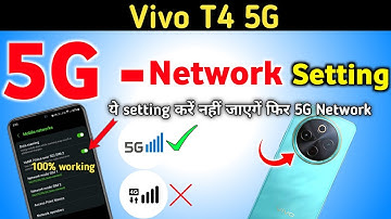 Vivo T4 network setting, Vivo T4 me 5g network kaise laye, Vivo T4 5g