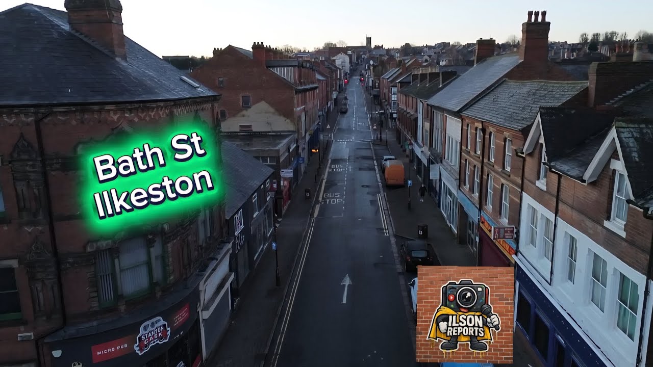 4k Drone Footage Bath Street Ilkeston 14th February 2026 please like and subscribe everyone 😀 😊 