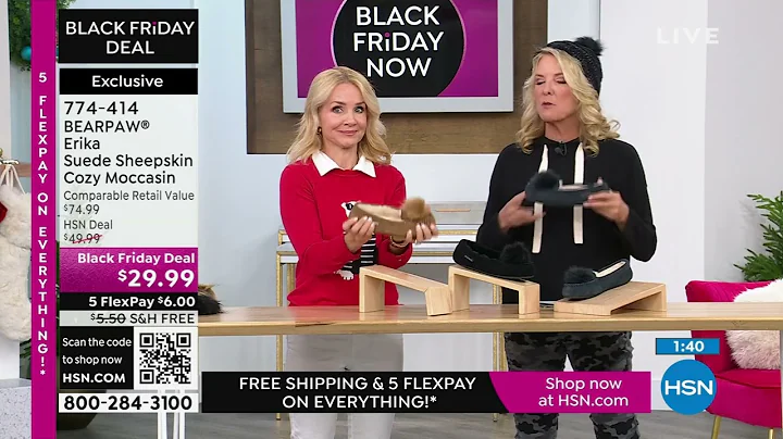 BEARPAW Erika Suede Sheepskin Cozy Moccasin