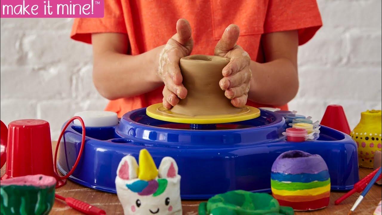 Kids Pottery Wheel Kit DIY Handmade Electric Clay Toys Children