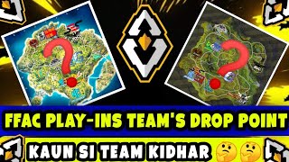 FFAC Play-ins Group A Team's Drop Point || Itne Sare Clashes 🤯🥵 :- Garena Free Fire