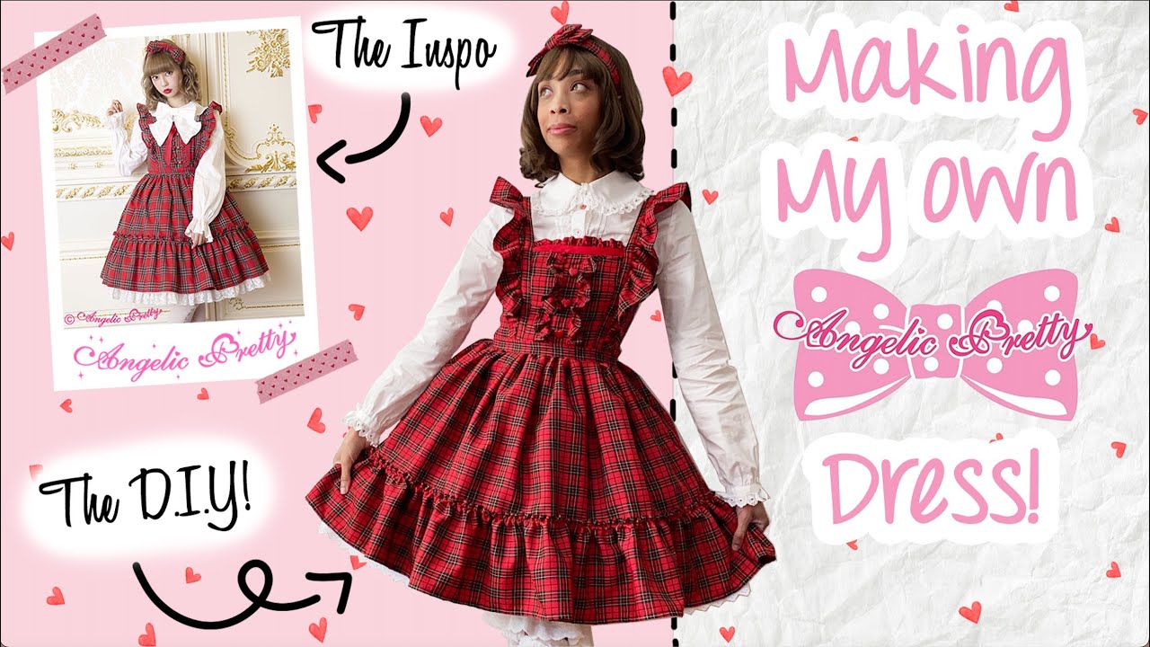 ✂️Making My 1st Lolita Dress!  Re-creating A.P's 'Lovely Tartan JSK' ❤️ ( Lolita DIY) 