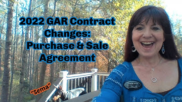 2022 GAR Contract Changes - Purchase & Sale Agreement