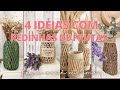 4 ideias com vidros e redinhas que vem em frutas