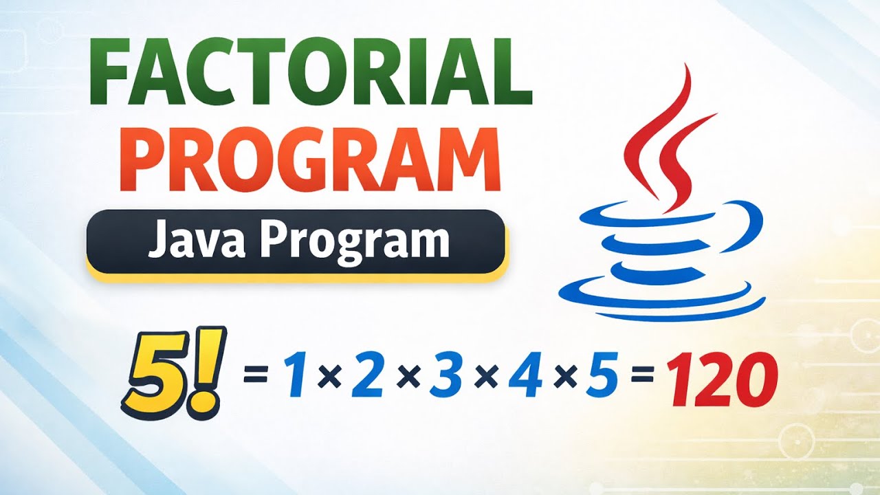 Java Program 2 : Factorial Program in Java | Step by Step Explanation ...