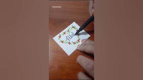 Allah name calligraphy #art #shorts #painting