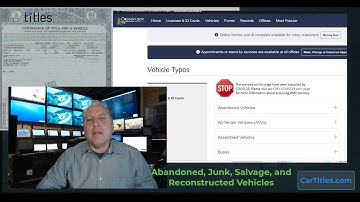 What is the difference between abandoned, salvage, junk, and reconstructed vehicle titles?