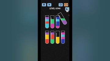 Water Color Sort Level 6246 Gameplay Solution