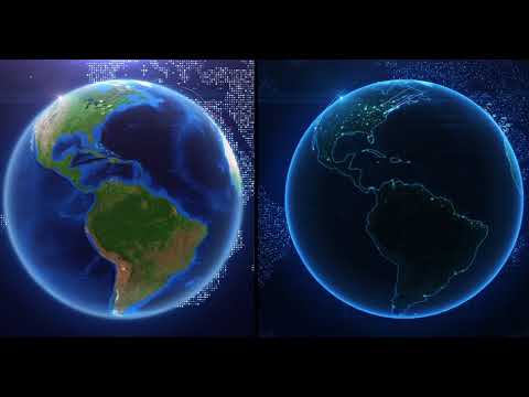 3D Globe, flight routes animation, data visualization