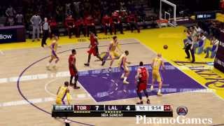 Nba live 14 ps4 - los angeles lakers vs toronto raptors 1st qrt hd