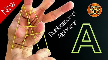 How to create Rubber-band origami alphabet A tutorial double star rubber band 橡皮筋A英文字母