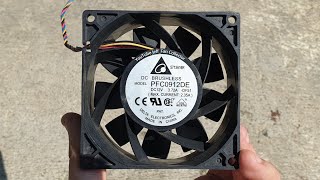 Super High Speed DELTA Fan 6700rpm PFC0912DE (Type 1) 12V 3.72A 4wire DBB 9238 Made In China 
