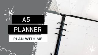 PLAN WITH ME // A5 AGENDA // MINIMAL PLANNING