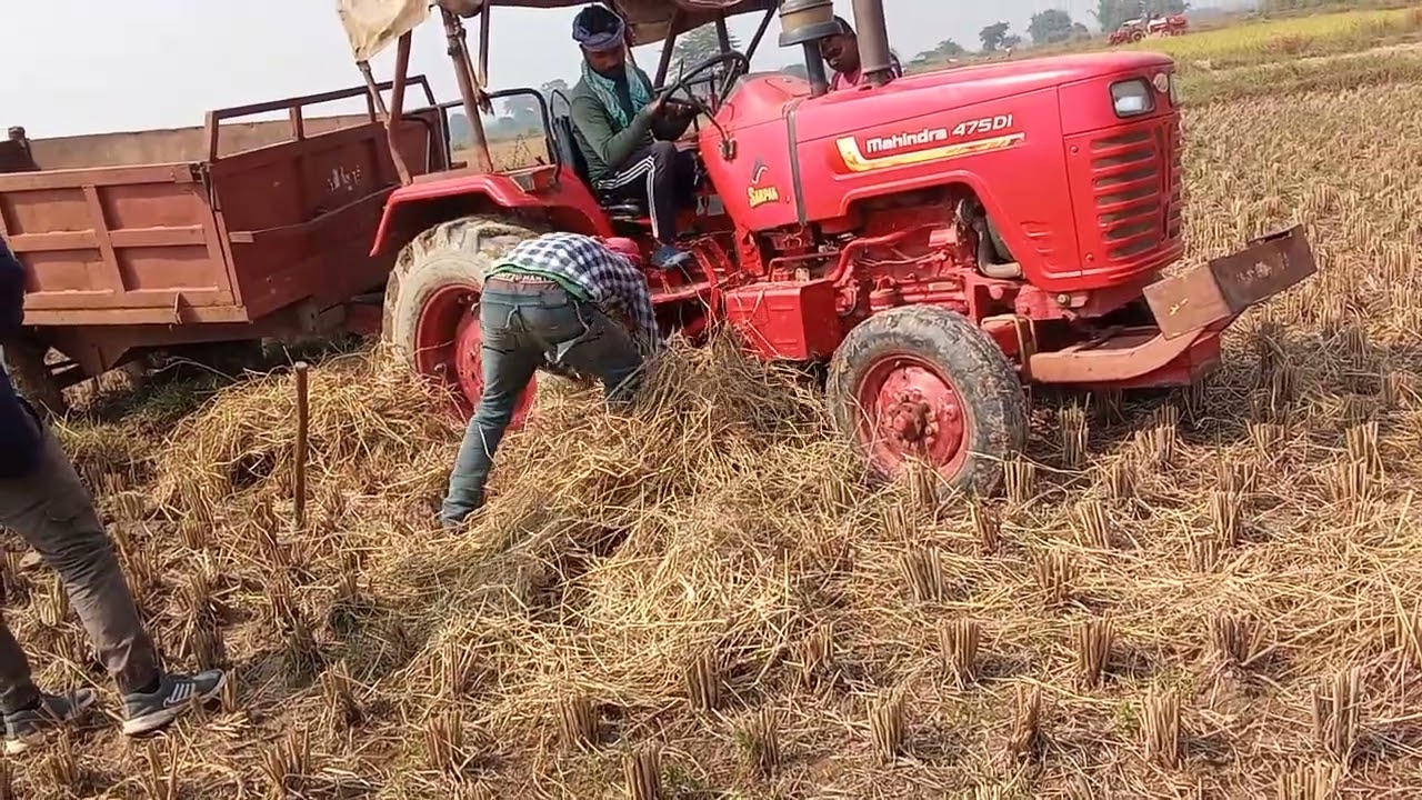 Mahindra  Sarpanch 475 stuck in mudi field