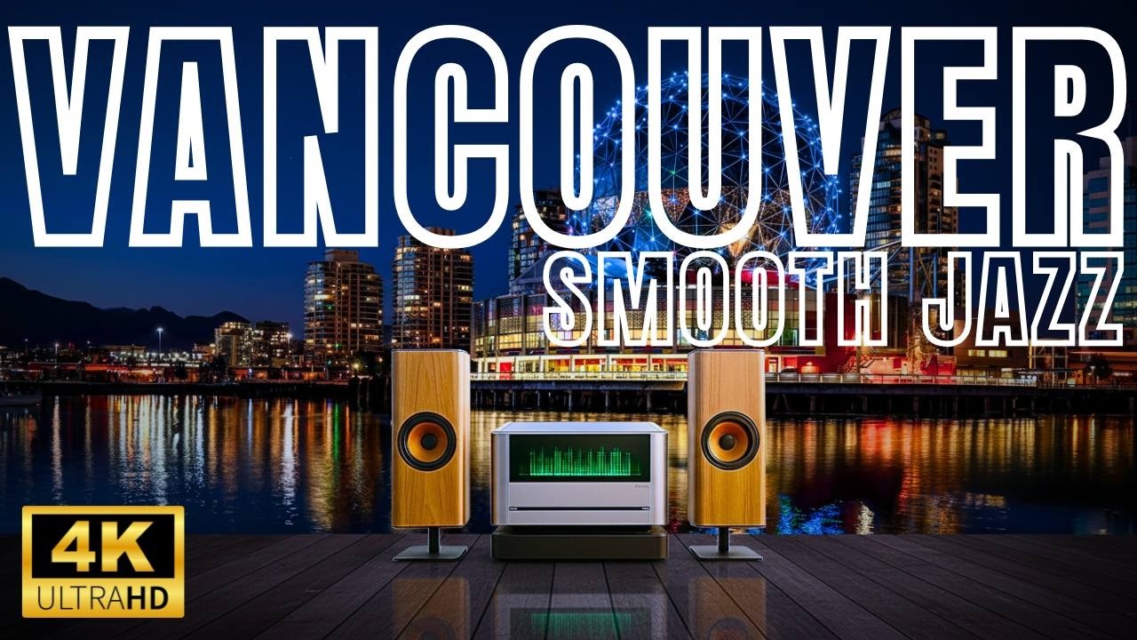 VANCOUVER Smooth Jazz – 4K Science World Night Skyline Background Music for Work, Study & Relax