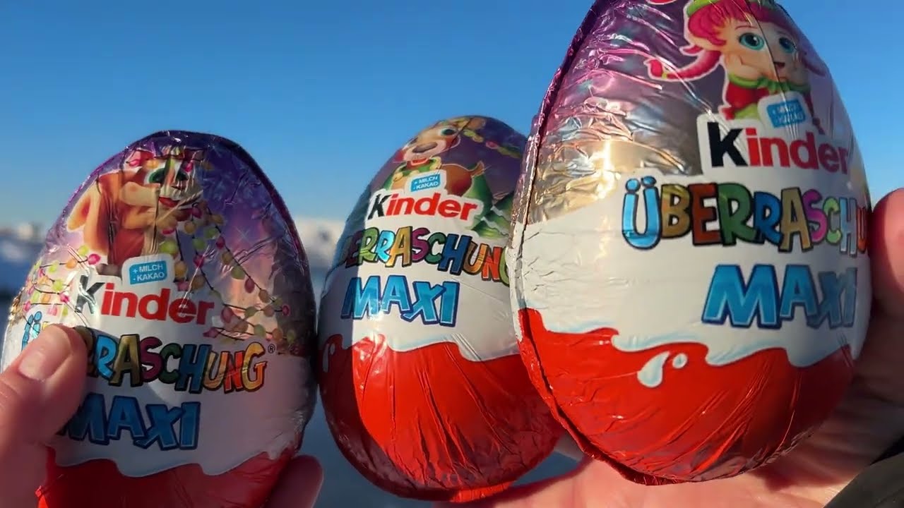 Opening kinder surprise maxi egg Christmas 2025
