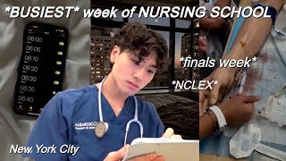 how I PREPARED for the *BUSIEST* week of NURSING SCHOOL in NYC | FINALS WEEK & NCLEX