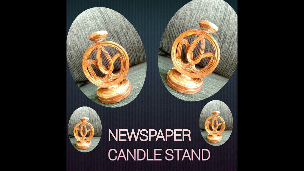 Newspaper Candle Stand 2