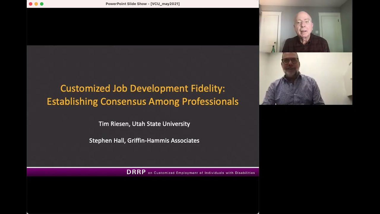 Customized Job Development Fidelity: Establishing Consensus Among Professionals