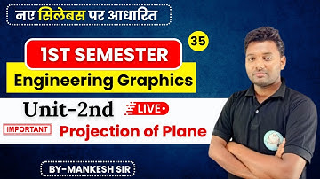 🔴 ENGINEERING Graphics || LEC-35 || Projection of Plane || BY-MANKESH SIR