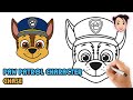 How to draw chase  paw patrol  easy step by step drawing tutorial
