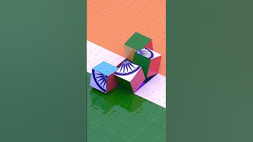 Speedcubes Form Indian Flag Pattern Endless Loop