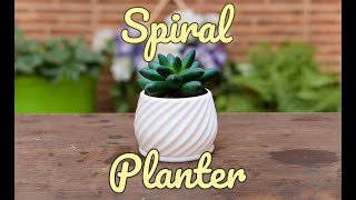 3D printed Spiral Planter