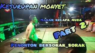 Heboh ❗❗ Kesurupan Makan Kelapa Muda Penonton Saling Bersorak Sorak