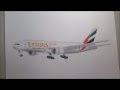 Drawing an Airplane ( Emirates b777)