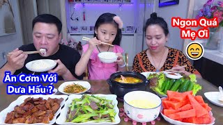 Bữa Cơm Thường Ngày. Cho 2 Ba Con Ăn Cơm Với Dưa Hấu Mặt By Và Ông Kim Vầy Nè [Cuộc Sống Hàn Quốc]