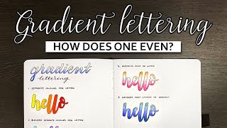 How to do gradient hand lettering 💜 Bullet journal ideas